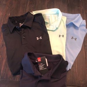 Mens Under Armour set of polo shirts